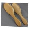 Didiseaon 2pcs Dense Wool Beard Brush Curved Handle for Mustache Styling for Men Face Cleaning Routine at Home Barber Shop view 3