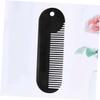 DOITOOL Zinc Alloy Beard Comb Portable Hair Styling Tool Black Sturdy Grooming Accessory for Men Salon Use Pocket-sized Beard Supply view 3