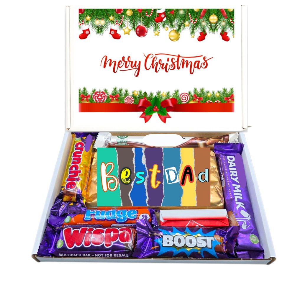 BEST DAD Chocolate Hamper | Gift for Daddy | Birthday Gift for Best Dad | Fathers Day Gift for Best Dad (Merry Christmas)