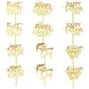 Bekaterea 12PCS Happy Father's Day Cake Toppers,Acrylic Cupcake ToppersDad Birthday Themed DecorationFather's Party Decoration supplies (acrylic12) view 1