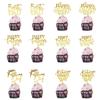 Bekaterea 12PCS Happy Father's Day Cake Toppers,Acrylic Cupcake ToppersDad Birthday Themed DecorationFather's Party Decoration supplies (acrylic12) view 2