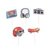 CHILDWEET 25pcs Skateboarding Themed Cake Toppers Birthday Cake Decorations for Party Dessert Toppers in Material view 1