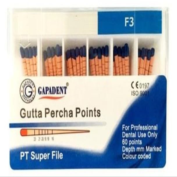 Great Pro Taper Gutta Percha Points-F3 (60 Points)