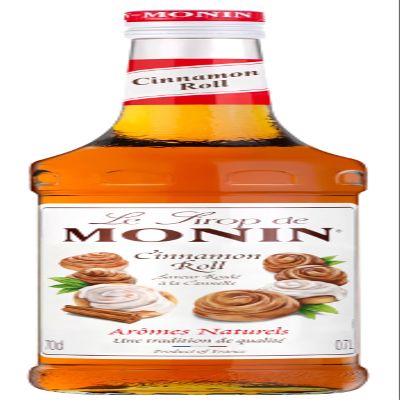 MONIN Cinnamon Roll Syrup 700 ml for Coffee and Cocktails. Vegan-Friendly, Allergen-Free, 100% Natural Flavours and Colourings