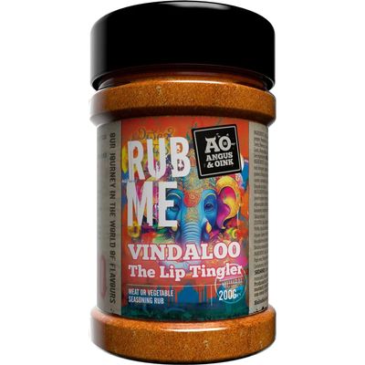 Angus & Oink Vindaloo The Lip Tingler Indian Extra Spicy Seasoning Rub 200g Nut Free, Ideal for Meat or Vegetable,Medium