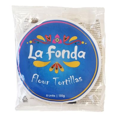 6" La Fonda Flour Tortilla - 14 x 8 Case/Mexican Soft and Flexible Flour Tortilla Wraps, Tortillas for Tacos, Burritos, Quesadilla, Wholesale