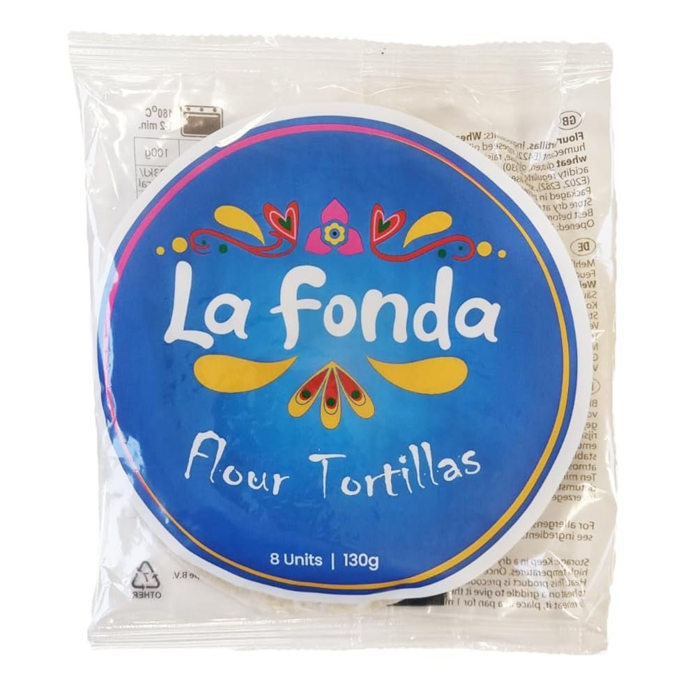 6" La Fonda Flour Tortilla - 14 x 8 Case/Mexican Soft and Flexible Flour Tortilla Wraps, Tortillas for Tacos, Burritos, Quesadilla, Wholesale