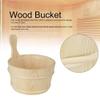 Sauna Bucket and Ladle, Wooden Sauna Bucket Sauna Accessories for Men Women Sauna Wood Bucket Set for Sauna Room view 2