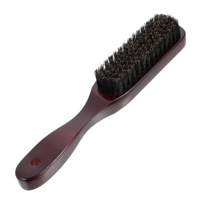 FRCOLOR Wooden Beard Brush and Mustache Brush for Men, Single Red Facial Cleansing, Professional Male Shaving and Grooming Tool for Beard Care and Styling