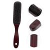 FRCOLOR Wooden Beard Brush and Mustache Brush for Men, Single Red Facial Cleansing, Professional Male Shaving and Grooming Tool for Beard Care and Styling view 2