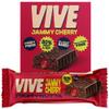 Vive Jammy Cherry Fruity Nutta Bars  Vegan Fruit & Nut Snack with Real Jam Filling  80% Fruit & Nut, Belgian Chocolate Coated, Gluten-Free, Natural Ingredients  Pack of 20 Healthy Snack Bars view 1
