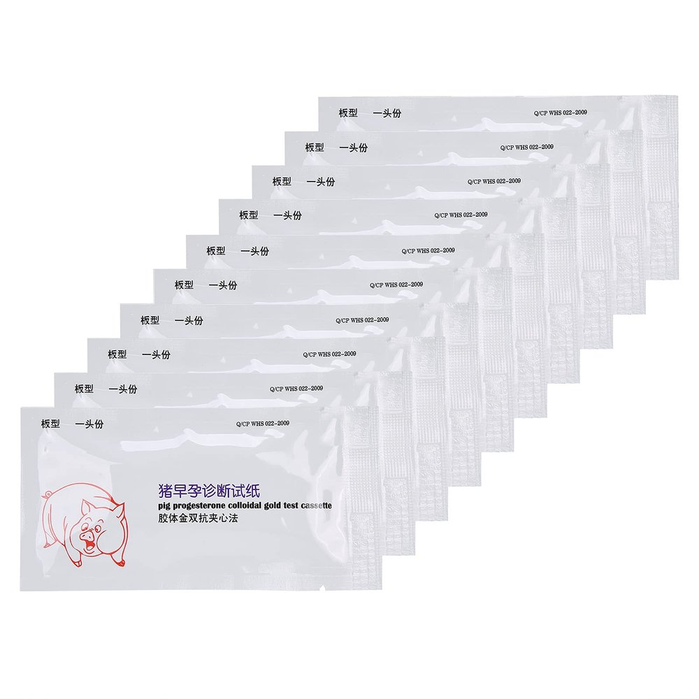 10pcs Pig Pregnancy Test, Early Pregnant Detection Testing Tool Sow Pregnancy Test Kit Pig Pregnancy Testing Sheet Livestock Supply, 10pcs Pig Pregnancy Tester Strips Strip Early