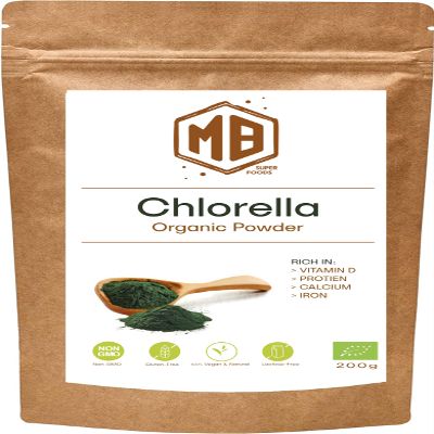 MB Superfoods - Premium Organic Chlorella Powder 200g, Chlorella Supplement for Herbal Wellness, Pure Organic Chorella Powder