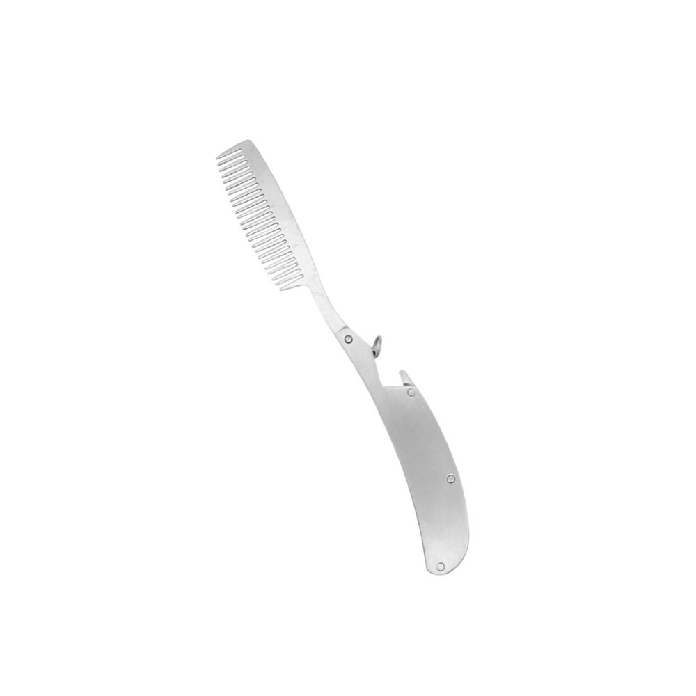 DOITOOL Stainless Steel Beard Comb Folding Mustache Hair Comb for Men Beard Grooming Tool