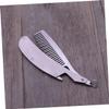 DOITOOL Stainless Steel Beard Comb Folding Mustache Hair Comb for Men Beard Grooming Tool view 2