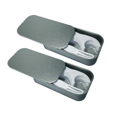 HIROJOY Dental Flosser Portable Case, Store All Floss Picks,Travel Dental Floss Dispenser, Compact Holder for Purse, 2 Pack of 20 Counts fold-Out Floss Picks