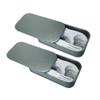 HIROJOY Dental Flosser Portable Case, Store All Floss Picks,Travel Dental Floss Dispenser, Compact Holder for Purse, 2 Pack of 20 Counts fold-Out Floss Picks view 1