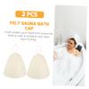 Didiseaon Bathroom Sauna Hat Stylish Sauna Hat for Spa and Steam Bath Use Thickened Felt Material Flexible and Supple Design Heat Insulation Protection for Hair and Scalp Comfortable Fit view 2