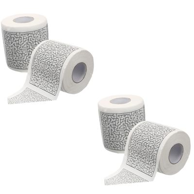 GLEAVI 2sets Toilet Paper Rolls Prints Decorative Napkin Paper Soft Comfortable 2rolls*2