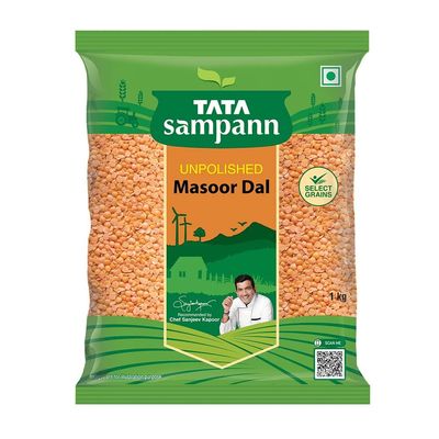 Green Velly Sampann Unpolished Masoor Dal (Split), 1kg