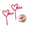 Ciieeo 10 Pcs Birthday Cake Topper Acrylic Love Shape Picks Party Decorations Food Supplies view 1