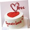 Ciieeo 10 Pcs Birthday Cake Topper Acrylic Love Shape Picks Party Decorations Food Supplies view 4