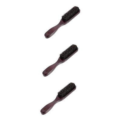 FRCOLOR 3pcs Wooden Handle Beard Brush for Salon Home Male Care Supply Facial Cleaning Tool