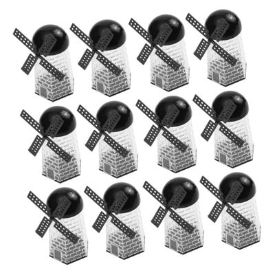 TEHAUX 12pcs Creative Wedding Candy Box Transparent Fun Chocolate Cookie Storage for Parties Birthdays and Celebrations Reusable Present Holders