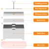 Tofu Press Kit with Water Collecting Tray Tofu Presser for Firm or Extra Firm Tofu Food Grade Plastic Tofu Maker Easily Remove Water from Tofu for More Delicious(Large Size,Silver) view 3