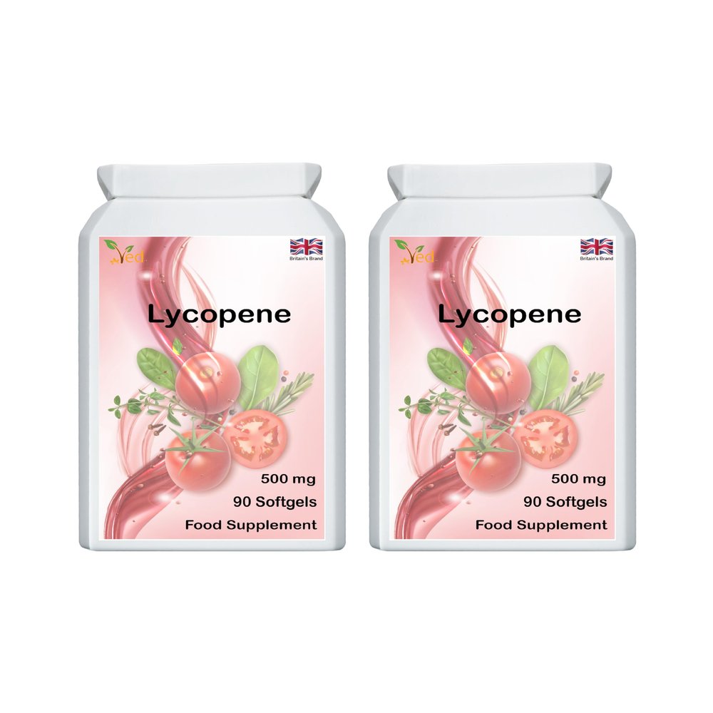 Ved Lycopene Supplement, Supports Energy Balance, Non-GMO, High Lycopene 500mg x 90 Softgel(Pack of 2)