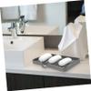 Amosfun 3pcs Self-draining Silicone Soap Dishes Hand Wash Holder Tray Drainage Soap Dish for Bathroom Shower Holder and Easy to Clean view 4