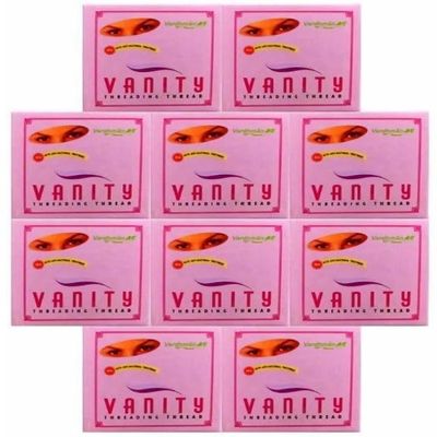 10 X Spools Of Vanity Eyebrow Threading Threads | Anti-Bacterial Cotton Thread For Facial Hair Removal