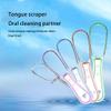 dijiusidy Tongue Cleaners Scraper Care Tool Hygiene Brush Simple Useful Unisex Sided Reusable Toothbrush for Kids Travel, Light Green view 3
