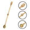 Zerodeko 3pcs Brass Carved Buddha Spoon Crafted Ghee Spoon Tibet Religious Decor for Spiritual Ceremonies view 3