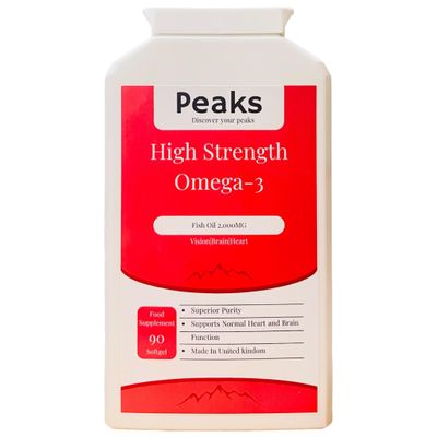 Peaks Nutrition High Strength Omega 3 - Pure EPA & DHA Fatty Acids