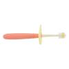 Baby Oral Brush 360 Degree Cleaning Soft Bristles Massage Baby Teething Brush Toy for Infant, Nanomaterial, Plaque Removal, Easy to Maintain, Coral Orange view 4