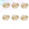 Ciieeo 20pcs Happy Mothers Day Cake Toppers Chic Flag Decorations Perfect for Birthday Mother's Day Celebrations view 2