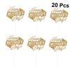 Ciieeo 20pcs Happy Mothers Day Cake Toppers Chic Flag Decorations Perfect for Birthday Mother's Day Celebrations view 3