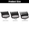 3 Pack Professional Hair Clipper Guards, Universal Clipper Comb Attachments for Most Hair Clippers, Durable and Easy-to-Use Guide Combs in Black view 2
