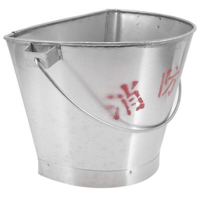 Zerodeko Stainless Steel Fire Bucket for Emergency Fire-fighting Equipment and Practical for Home Gas Station Use