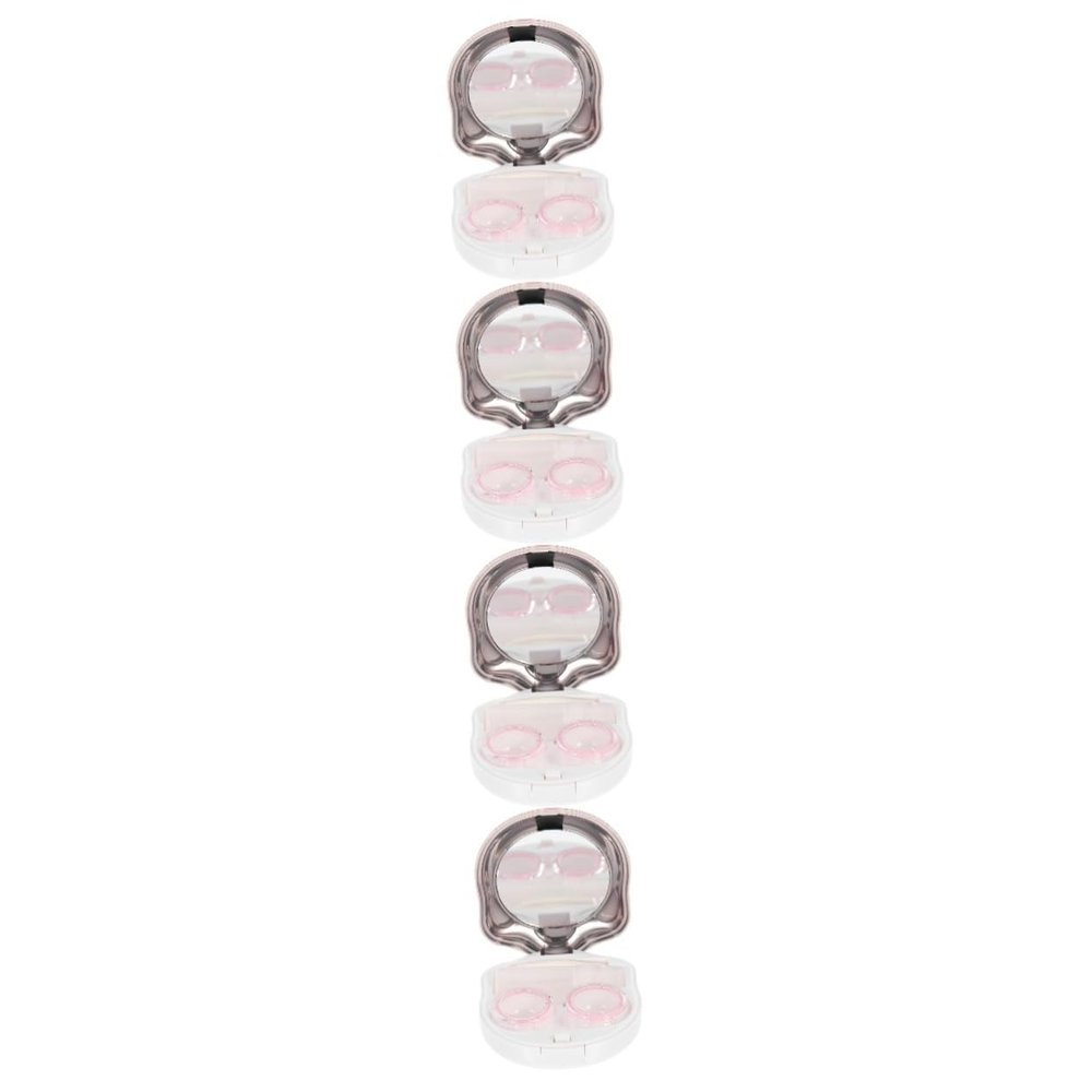 PartyKindom 4sets Adorable -Lens Case Lens Container Travel Kit for -Lens Storage Organize Your