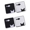 PartyKindom 4pcs Cat Fish Pattern Lenses Storage Box Contact Lens Case Organizer for Women Female Lense Box Lense Container view 1