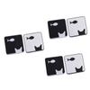 PartyKindom 6pcs Lense Box Women Cat Fish Design Storage Container Mirror for Travel view 1