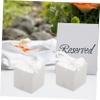 Gatuida 50pcs White Square European Paper Candy Boxes Ribbon Foldable Design for Weddings Parties and Table Decoration Random Style view 4