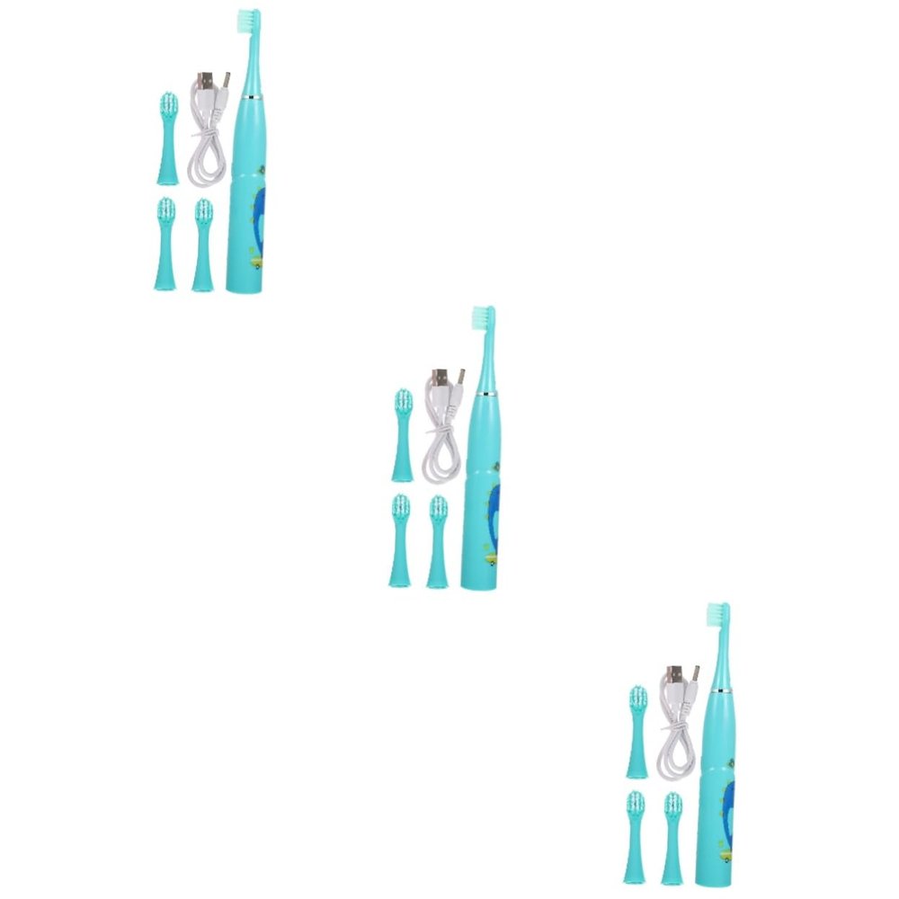 Gatuida 3 Sets Portable Boys and Girls Electric Toothbrush Convenient Household Boy Girl Toothbrush for Easy to Use for Daily Oral Care