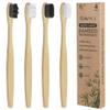 Micro Nano Very Soft Tooth Brush Set of 4 Manual Teeth with 20,000 Bristles for Children and Adults to Protect Against Tooth Sensitivity or Gums (White & Grey Bristles) view 1