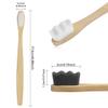 Micro Nano Very Soft Tooth Brush Set of 4 Manual Teeth with 20,000 Bristles for Children and Adults to Protect Against Tooth Sensitivity or Gums (White & Grey Bristles) view 2