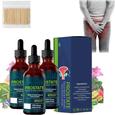 2024 Prostate Treatment Drops, Prostate Pain Relief Drops, Prostate Health Support, Prostate Pain Relief Drops, Prostate Natural Herbal Drops for Men (3 Pcs)