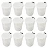 12 x 25L Litre White Strong Round Plastic Bucket With Depth Gauge & Metal Handle Plasterers Bucket Car Wash Bucket Storage Container Cleaning Bucket Paint Pail Bucket Water Bucket For Home Garden view 1