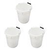 25L White Strong Round Plastic Bucket With Depth Gauge & Metal Handle - Large Plasterers Bucket for Home Garden view 1